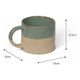 Set of 2 Half Glazed Mugs - Rosemary