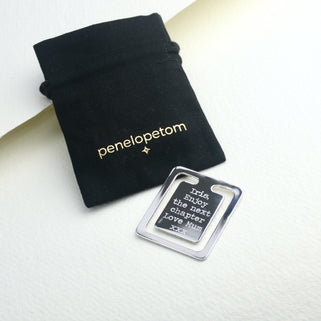 Personalised Silver Corner Bookmark