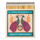 Boxed Matches Peacock Blue