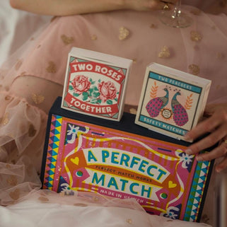 Boxed Matches Peacock Blue