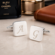 Personalised Classic Brushed Initial Cufflinks
