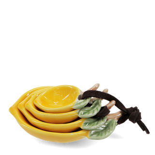 Set of 4 Ceramic Lemons Measuring Spoons