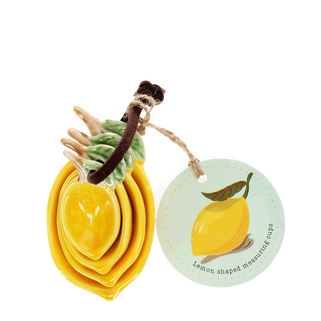 Set of 4 Ceramic Lemons Measuring Spoons