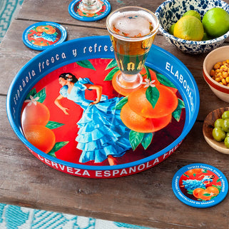 Metal Tray Cerveza Design