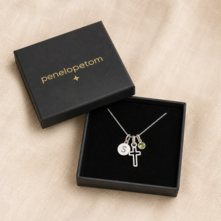 Girl's Personalised Sterling Silver Cross Necklace