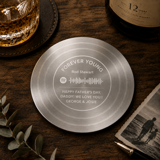 Personalised Father's Day Music Spotify Code Coaster
