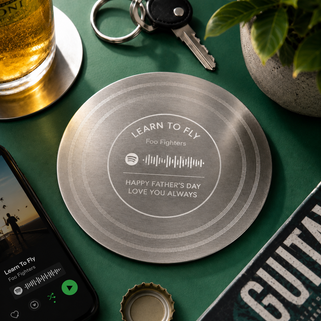 Personalised Father's Day Music Spotify Code Coaster