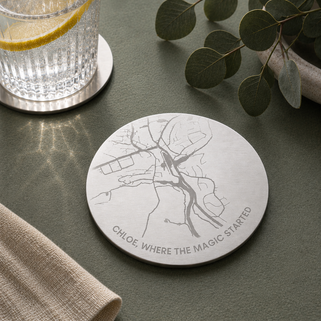 Personalised Map Location Coaster