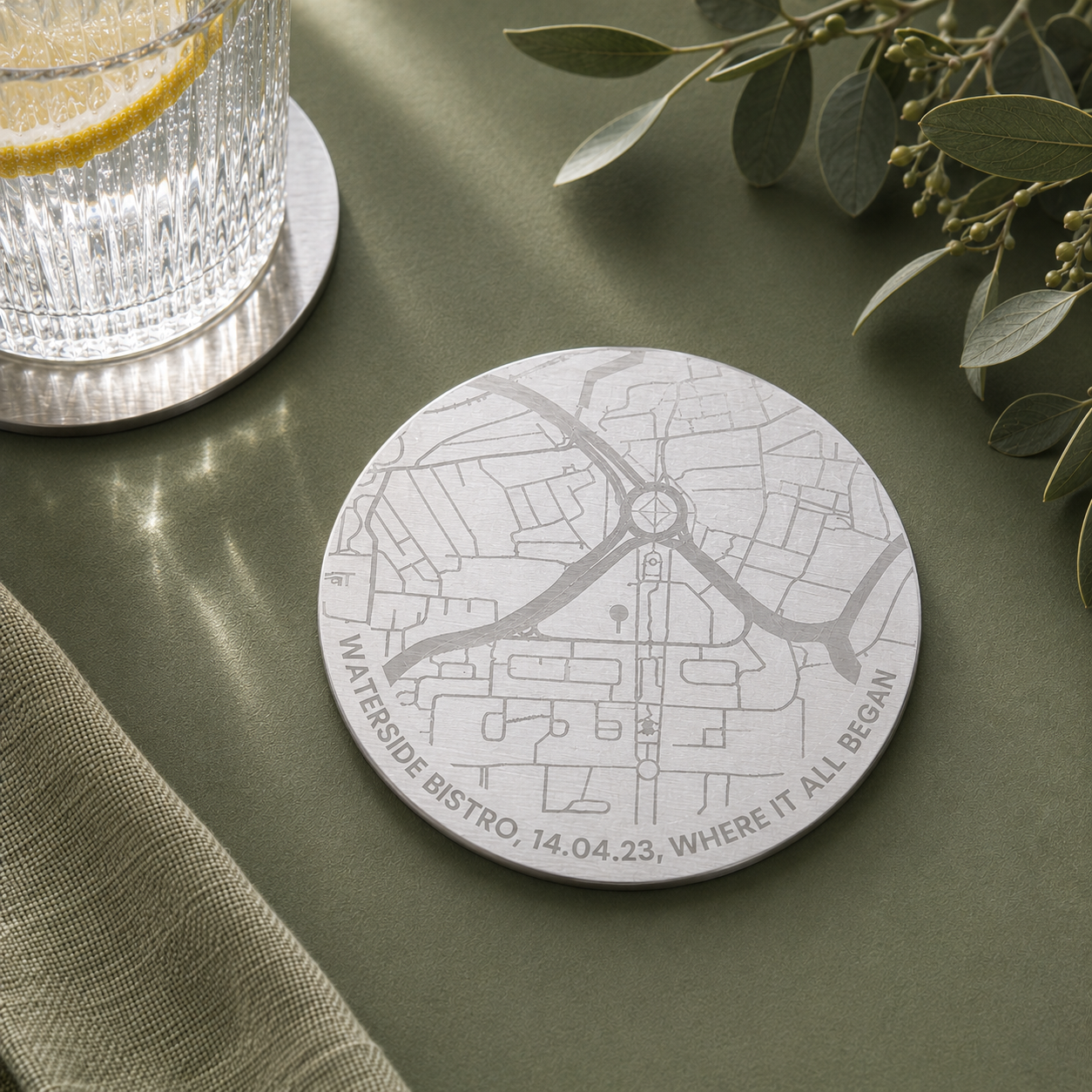 Personalised Map Location Coaster | Penelopetom