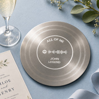 Personalised Wedding Music Spotify Code Coaster