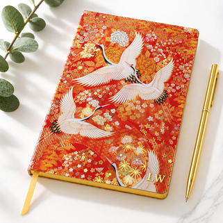 Monogram Crane A5 Journal Notebook
