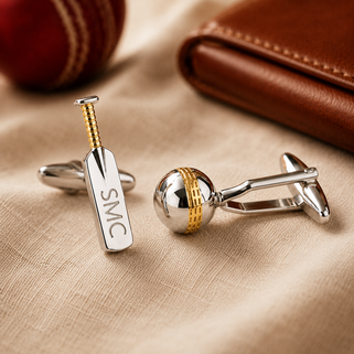 Personalised Cricket Cufflinks