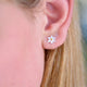 Silver And Gold Daffodil Stud Earrings