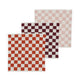 Reusable Cotton Dishcloths Set of 3 - Pink Burgundy Orange