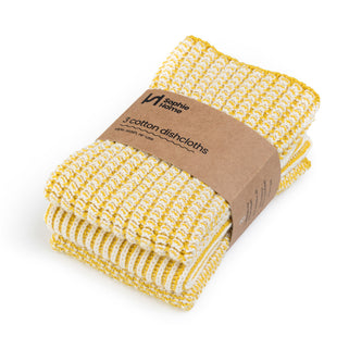 Reusable Cotton Dishcloths Set of 3 - Citrus