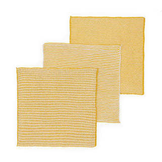 Reusable Cotton Dishcloths Set of 3 - Citrus