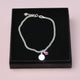 Double strand initial birthstone charm bracelet in Penelopetom Gift Box