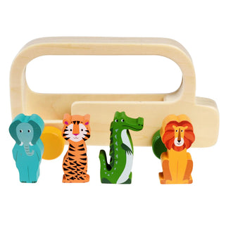 Colourful Creatures Wooden Toy Bus