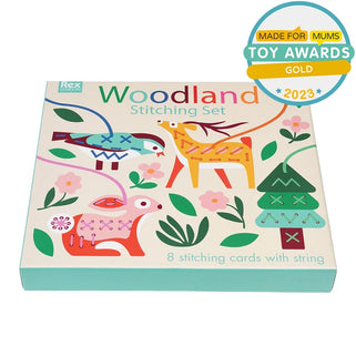 Kids Woodland Set of 8 Stitching Cards