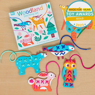 Kids Woodland Set of 8 Stitching Cards