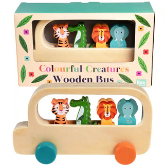 Colourful Creatures Wooden Toy Bus