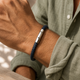 Men's Easy Clasp Leather Plait Bracelet