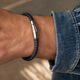 Men's Easy Clasp Leather Plait Bracelet