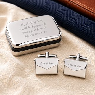 Personalised Envelope Message Cufflinks