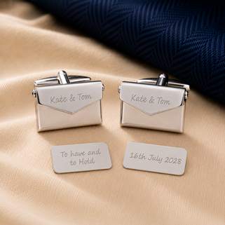 Personalised Envelope Message Cufflinks