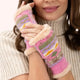 Wrist Warmers Fair Isle Pink