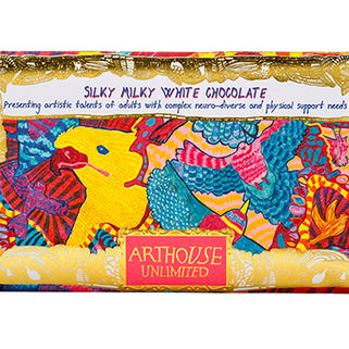 White Madagascan Chocolate with Flying Fandangoes Design