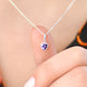 February Heart Birthstone Necklace - Amethyst, Sterling Silver
