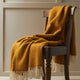 Pure New Wool Fishbone Throw - English Mustard