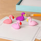 Set of 4 Flamingo Erasers