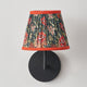 Red Floral Pleat Tapered Lamp Shade 16cm