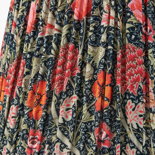 Red Floral Pleat Tapered Lamp Shade 35cm