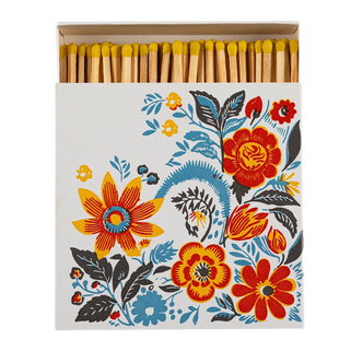 Flowers Square Match Box