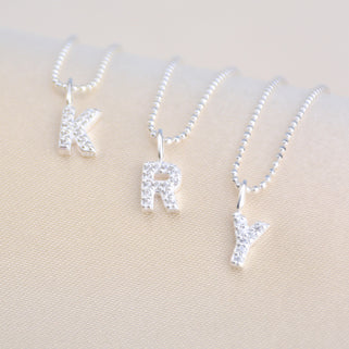 Girl's Personalised Sparkle Mini Initial Necklace
