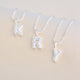 Mini Sparkle Initial Necklaces - Initial K, R and Y close up