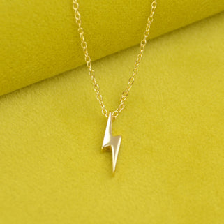 Gold Lightning Bolt Necklace
