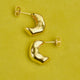 Gold Molten Misshapen Huggie Hoop Earrings