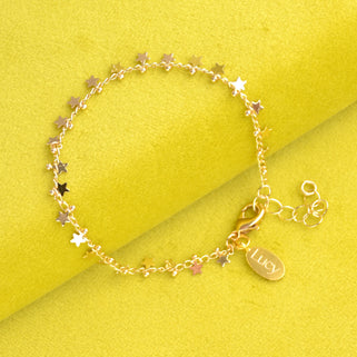 Personalised Gold Mini Star Bracelet