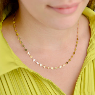 Personalised Gold Mini Star Necklace