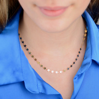 Personalised Gold Mini Star Necklace