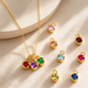 Personalised Gold Family Birthstone Necklace