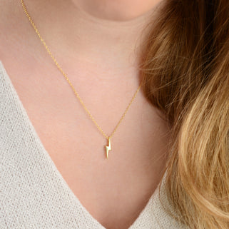 Gold Lightning Bolt Necklace
