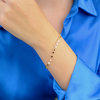 Personalised Gold Mini Star Bracelet