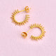 Gold Sunburst Hoop Earrings