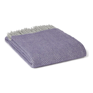 Herringbone Lavender & Silver Grey Throw150x183cm