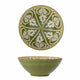 Green and White Stoneware Serving Bowl